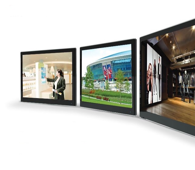 Three Visual Displays showcasing retail, sporting stadium and interactive user experience 